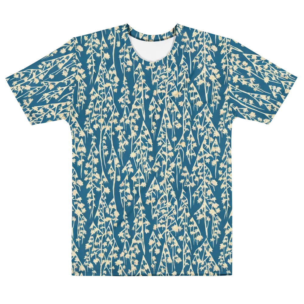 Teal Meadow on Men's Cotton Crew Neck T-Shirt — Front