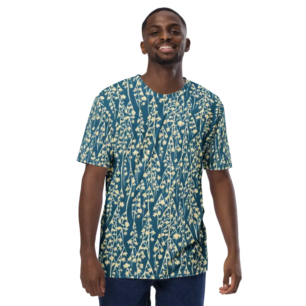 Teal Meadow on Men's Crew Neck T-Shirt — Front