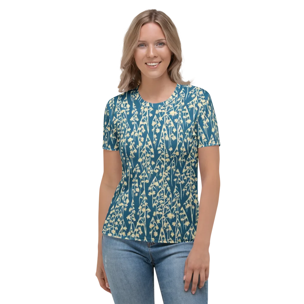 Teal Meadow on Women's Crew Neck T-Shirt — Front