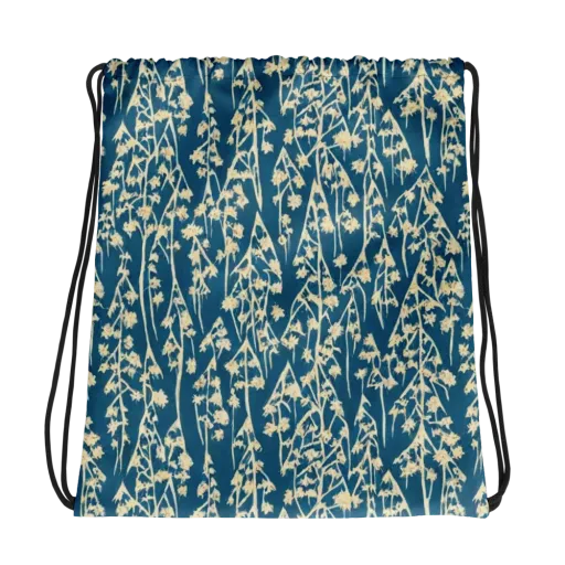 Teal Meadow on a Drawstring Bag