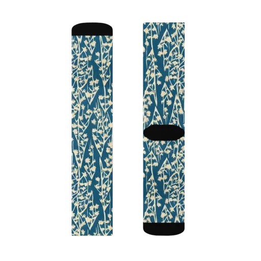 Teal Meadow on a Socks