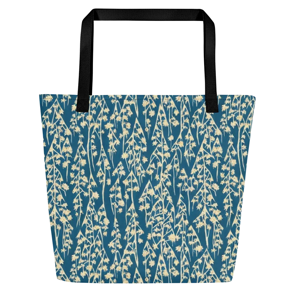 Teal Meadow on Large Tote Bag W/ Pocket — Front