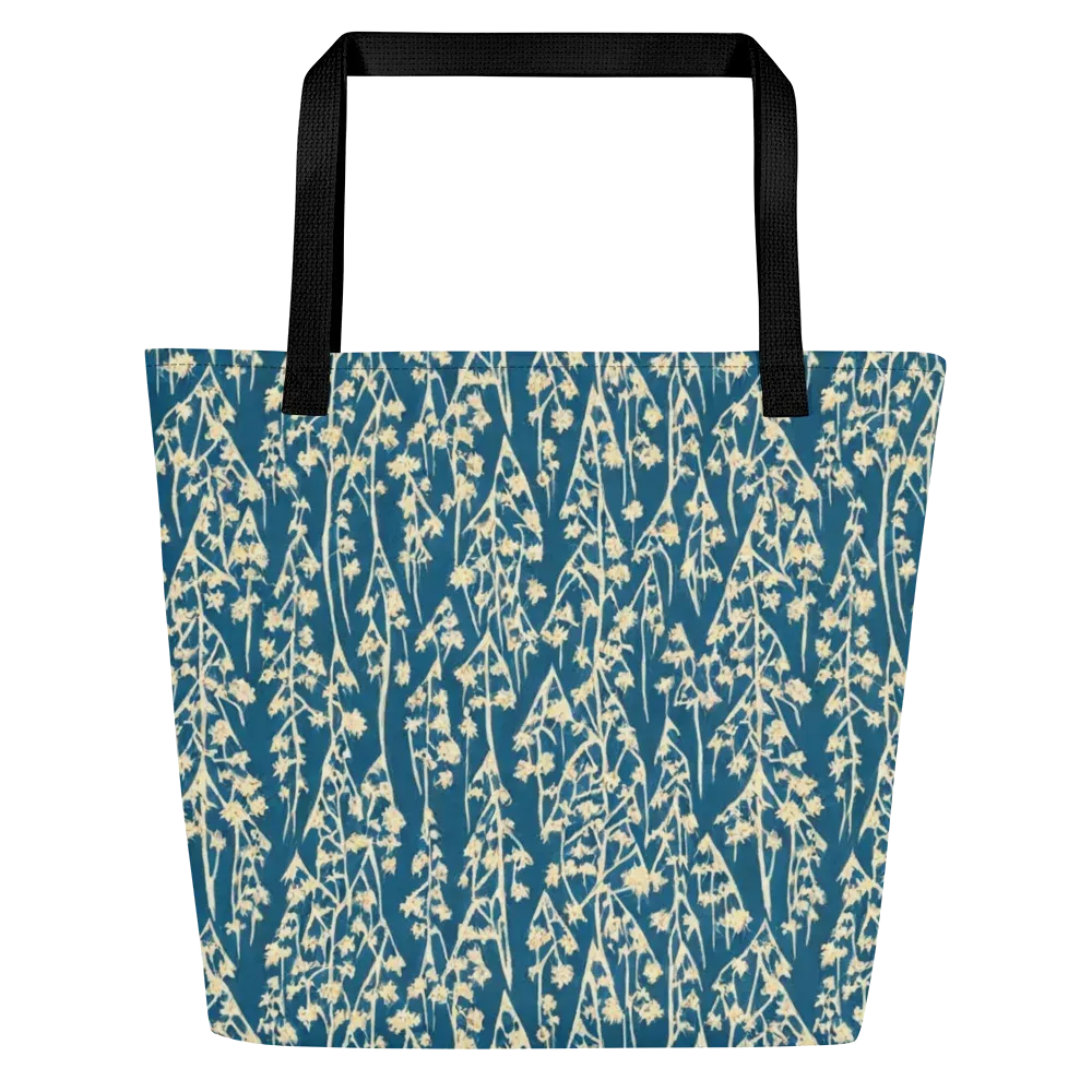 Teal Meadow on Large Tote Bag W/ Pocket — Front