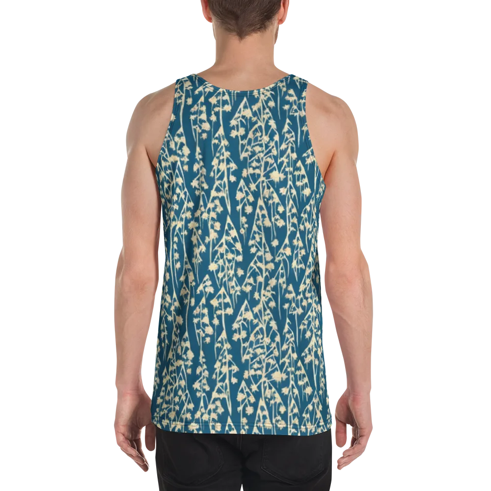 Teal Meadow on Men's Tank Top — Back