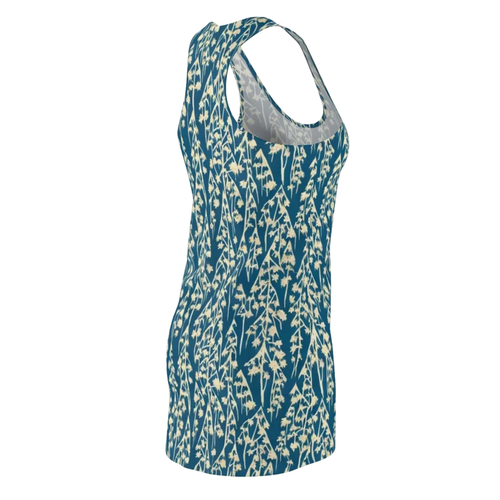 Teal Meadow on Racerback Dress — Back Side