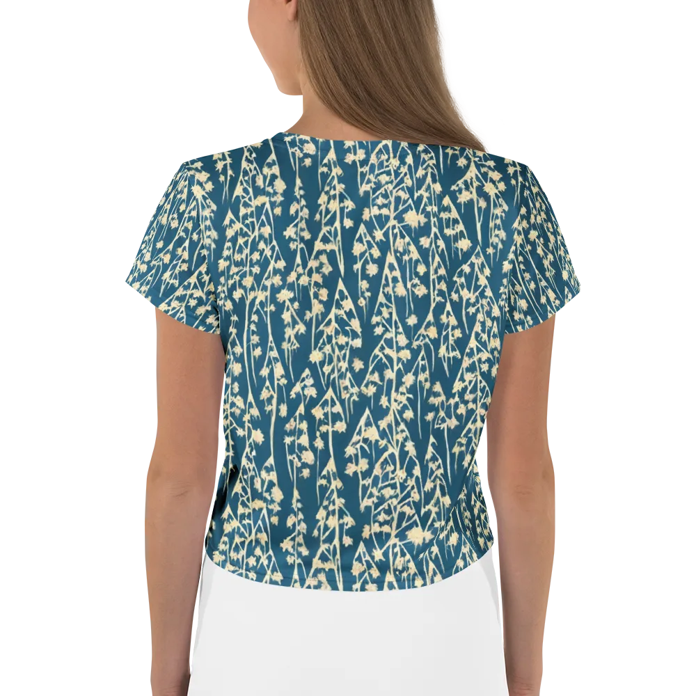 Teal Meadow on Crop Tee — Back
