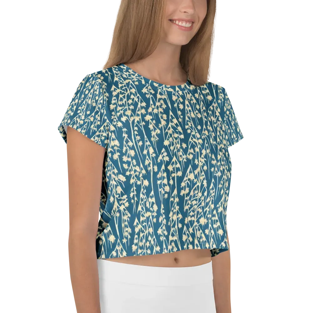Teal Meadow on Crop Tee — Right