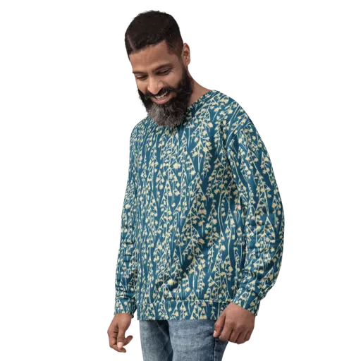 Teal Meadow on a Sweatshirt