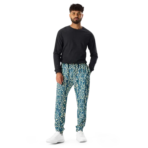Teal Meadow on a Men's Joggers