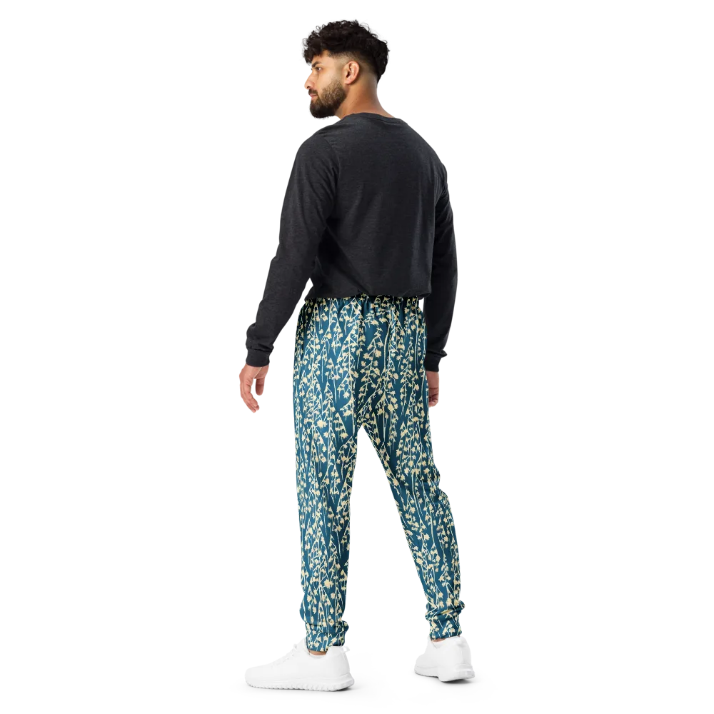 Teal Meadow on Men's Joggers — Back