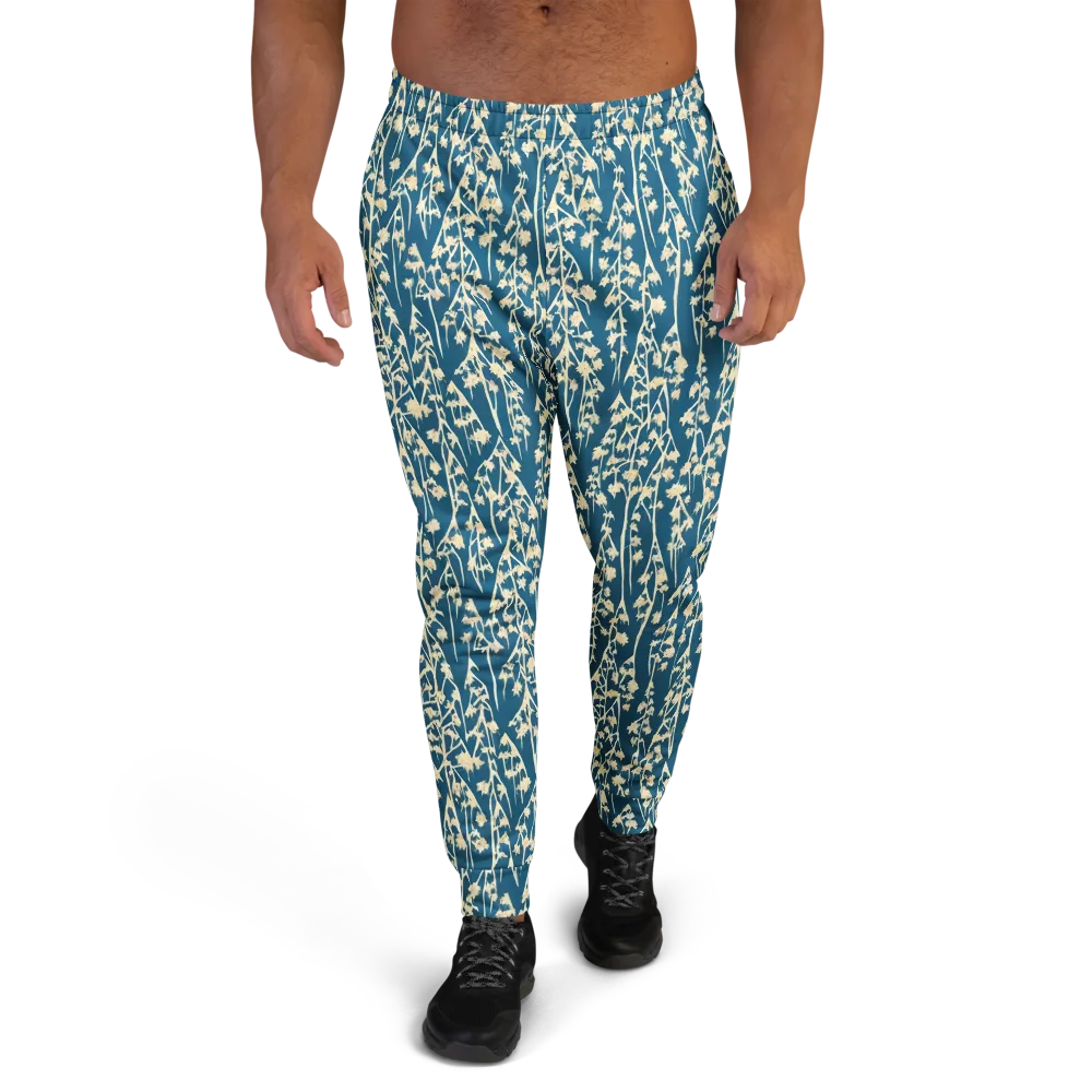 Teal Meadow on Men's Joggers — Front