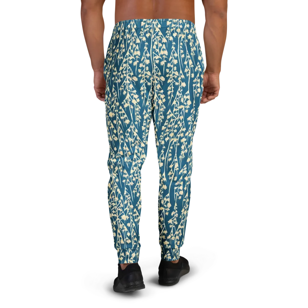 Teal Meadow on Men's Joggers — Back