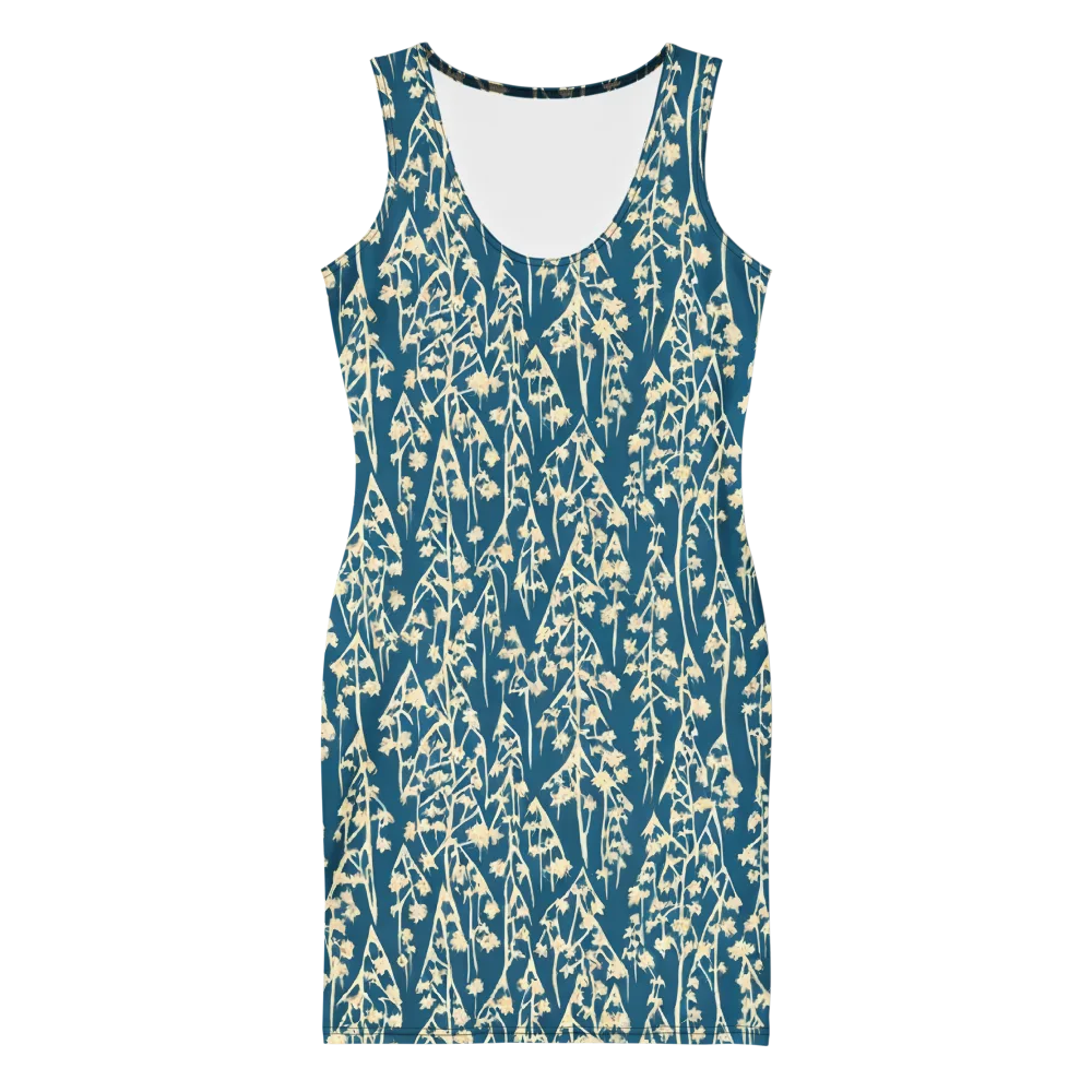 Teal Meadow on Bodycon Dress — Front