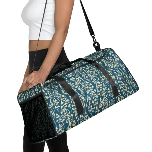 Teal Meadow on a Duffle Bag