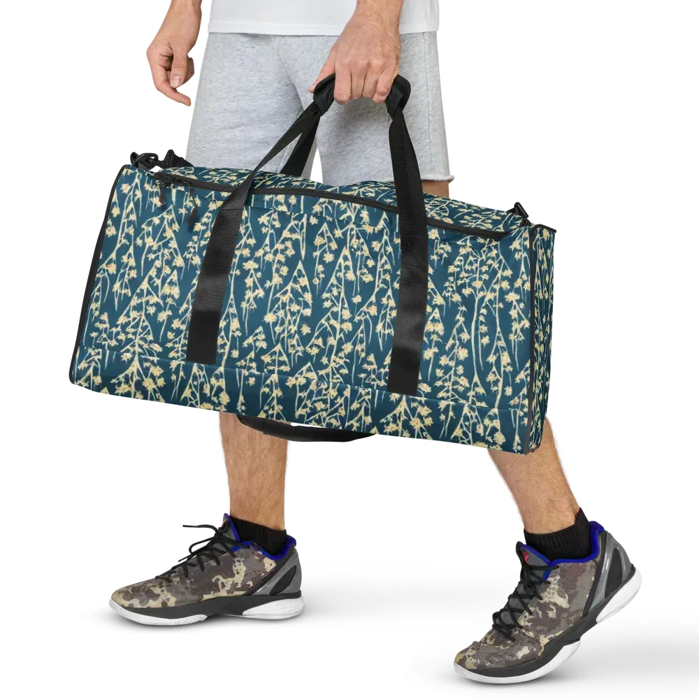 Teal Meadow on Duffle Bag — Front