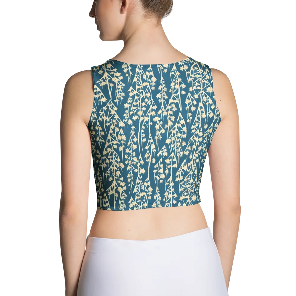 Teal Meadow on Crop Top — Back