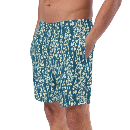 Teal Meadow on a Swim Trunks