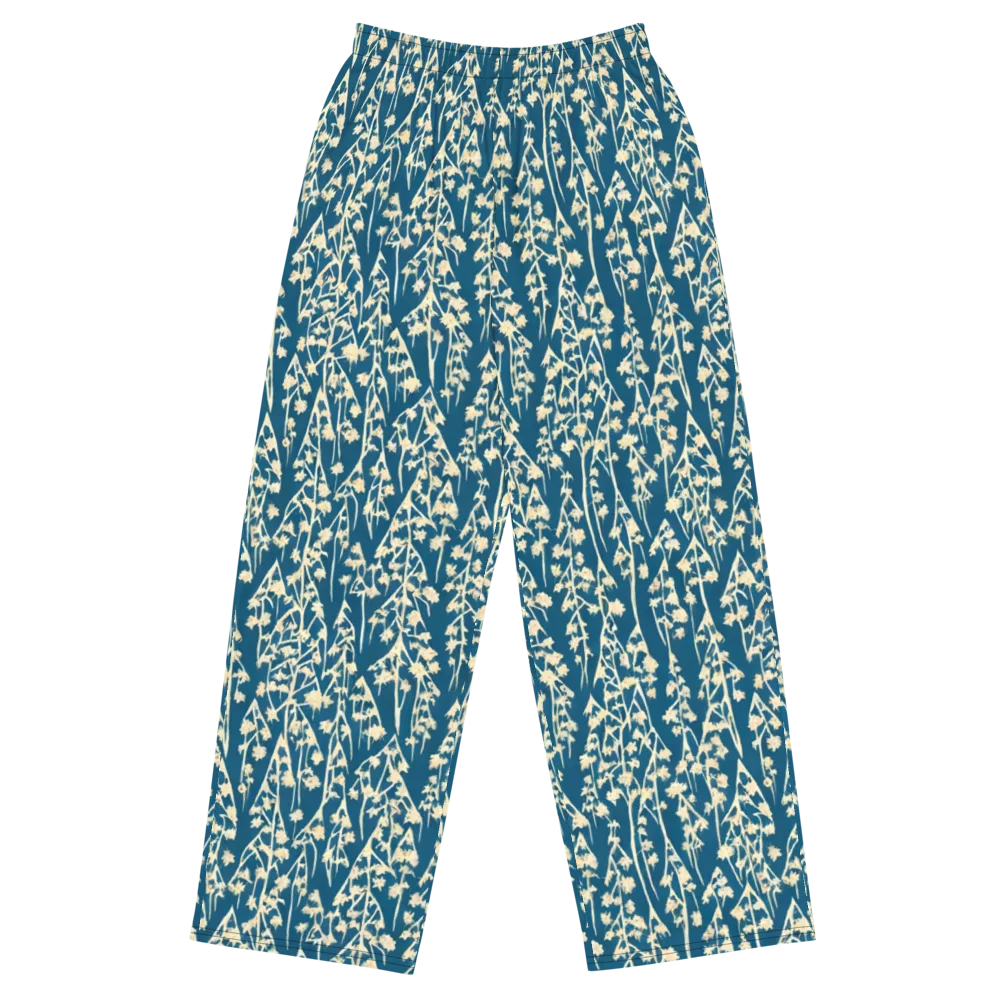 Teal Meadow on Wide-Leg Pants — Front