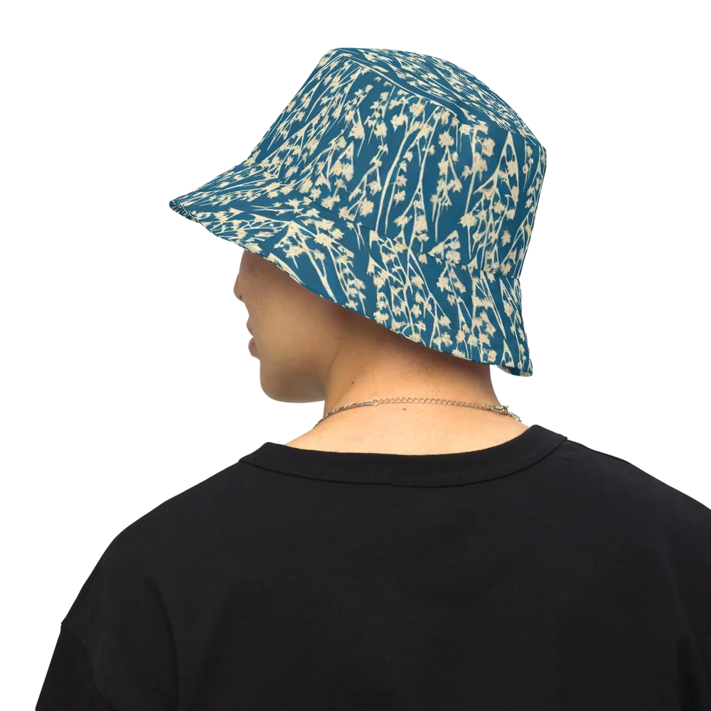 Teal Meadow on Reversible Bucket Hat — Back Inside