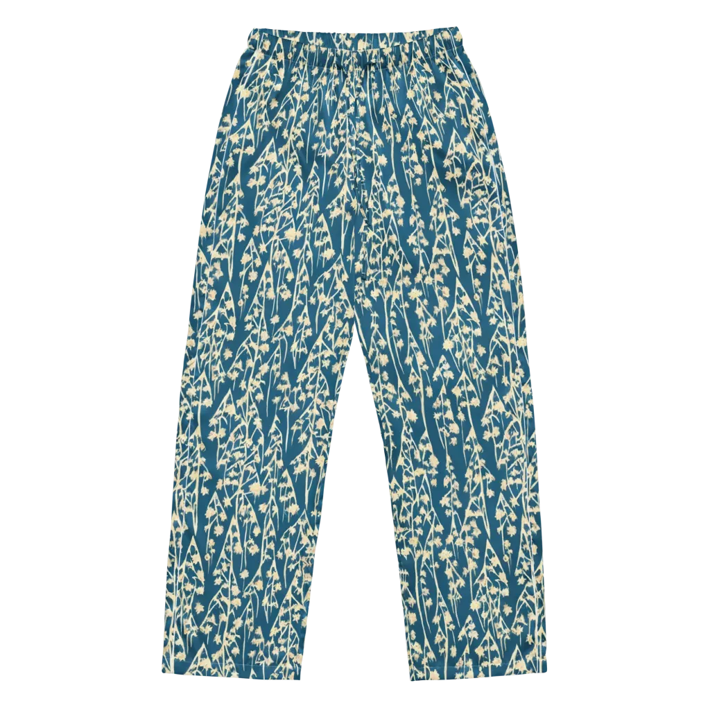 Teal Meadow on Women's Pajama Pants — Front