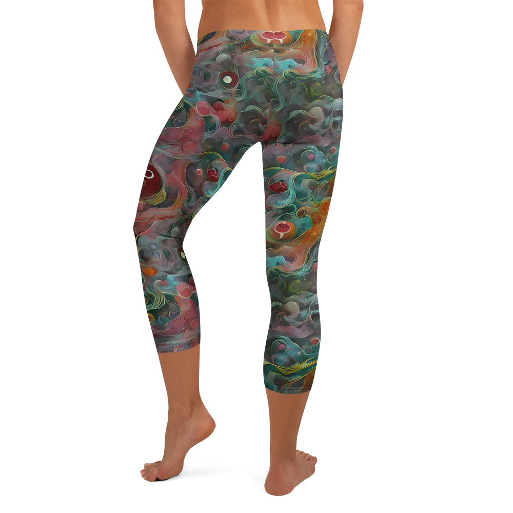 Molten Tidalwave on Capri Leggings — Back