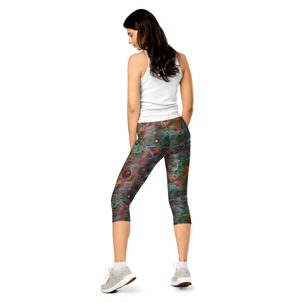 Molten Tidalwave on Capri Leggings — Back