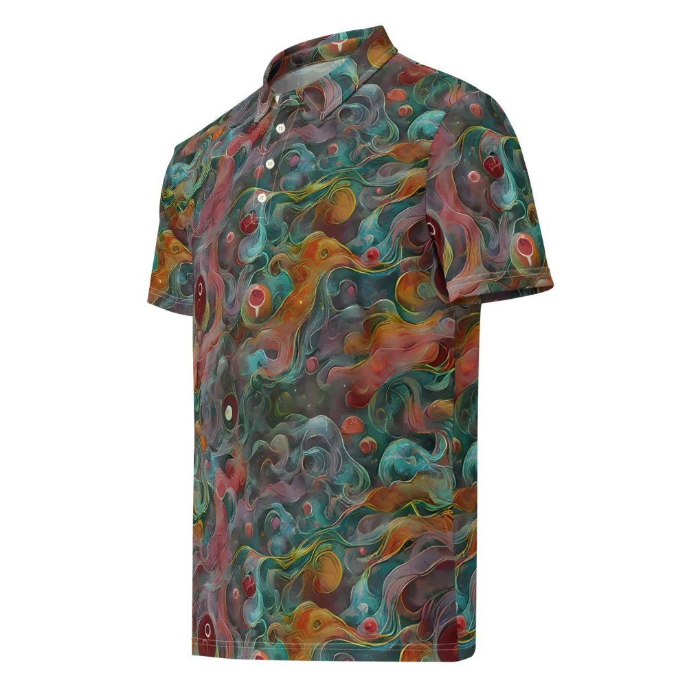 Molten Tidalwave on Men's Slim Fit Polo Shirt — Left Front