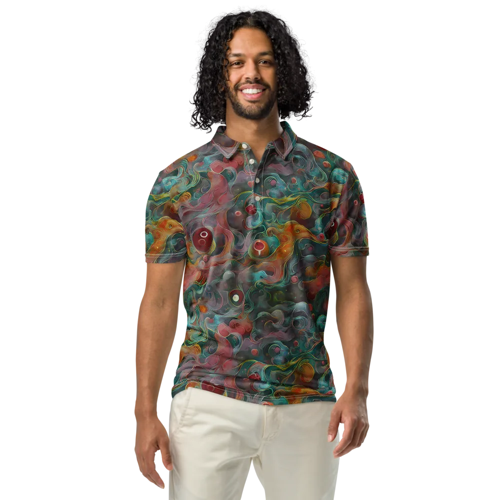 Molten Tidalwave on Men's Slim Fit Polo Shirt — Front