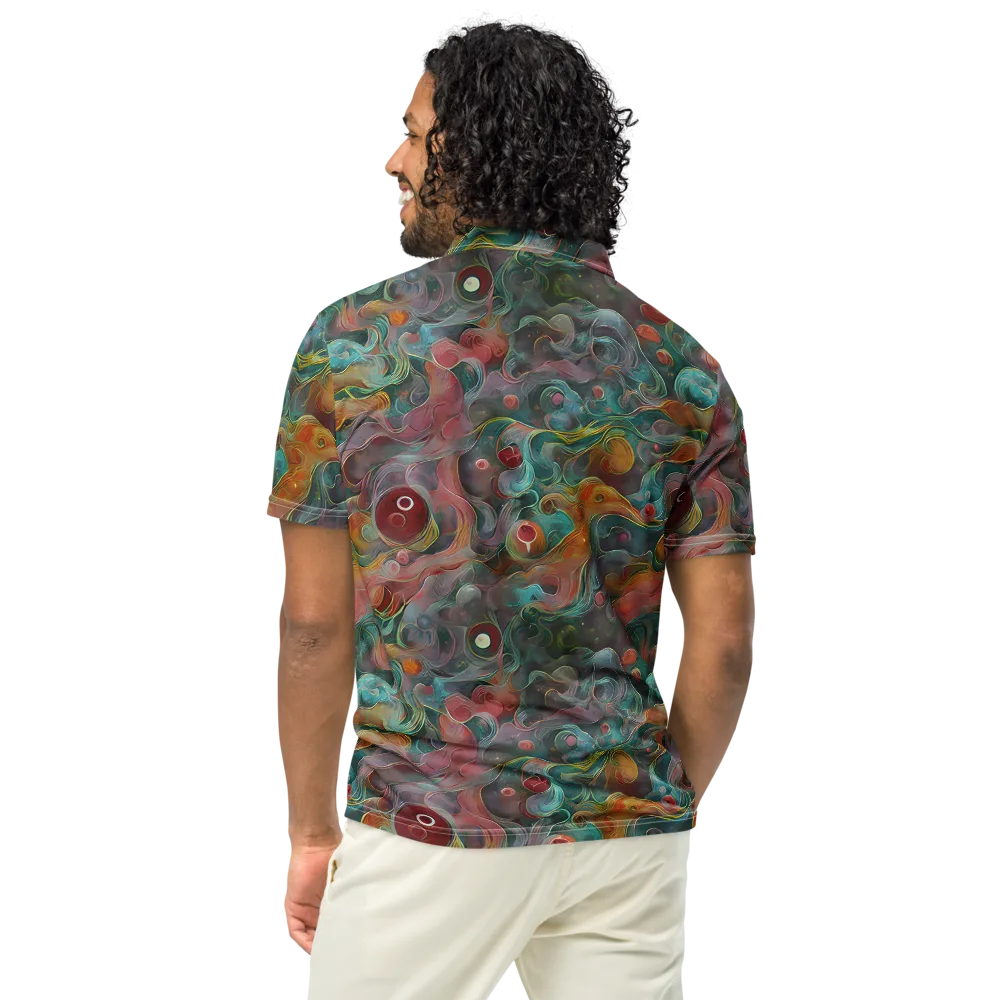 Molten Tidalwave on Men's Slim Fit Polo Shirt — Back