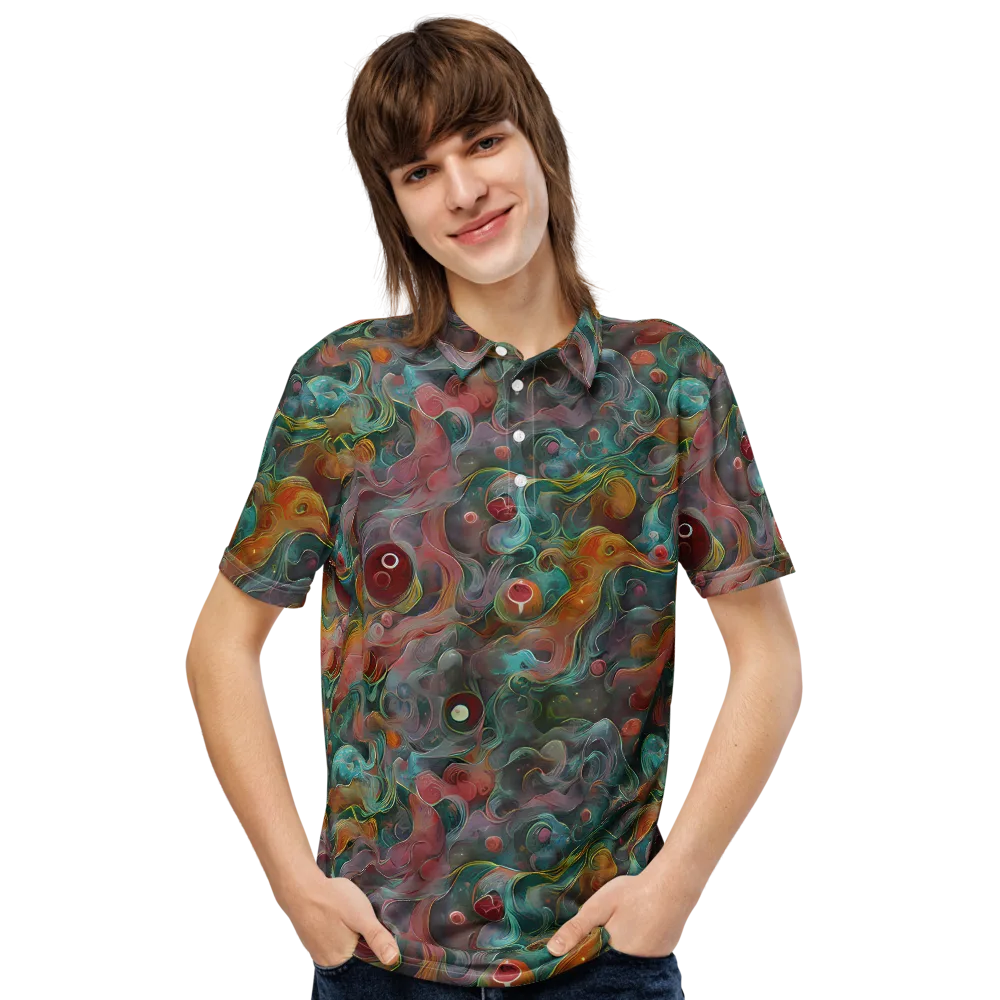Molten Tidalwave on Men's Slim Fit Polo Shirt — Front