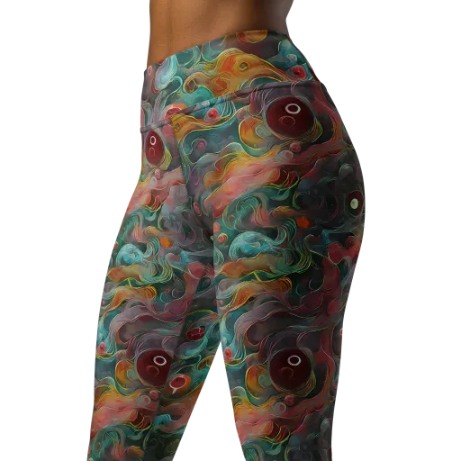 Molten Tidalwave on a Yoga Leggings