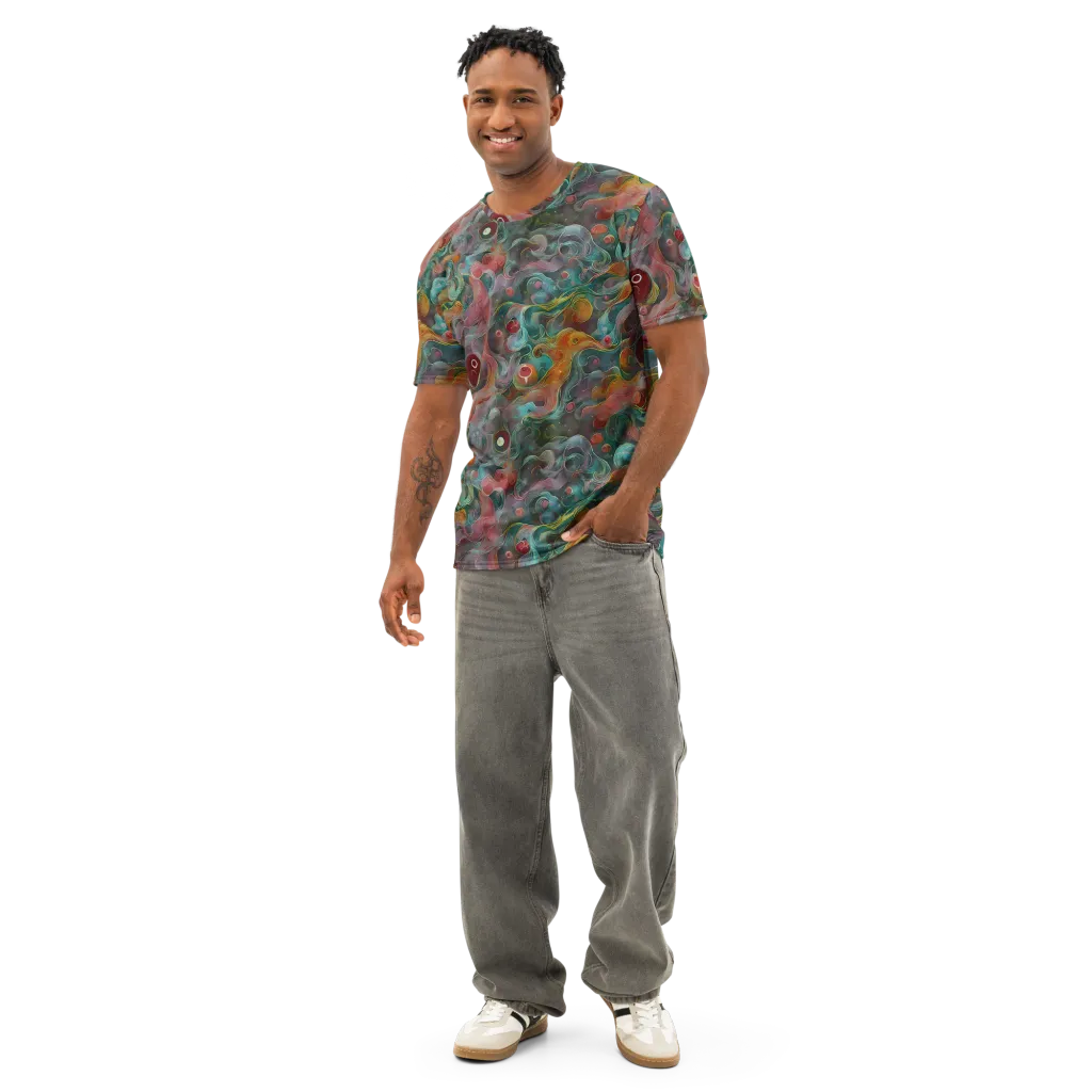 Molten Tidalwave on Men's Cotton Crew Neck T-Shirt — Front