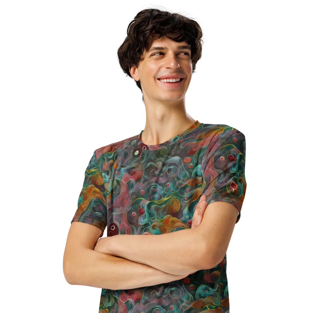 Molten Tidalwave on Men's Crew Neck T-Shirt — Left Front
