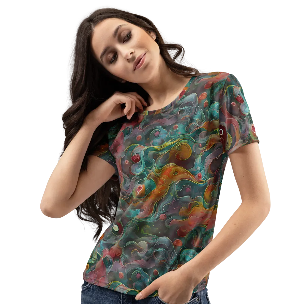 Molten Tidalwave on Women's Crew Neck T-Shirt — Left Front