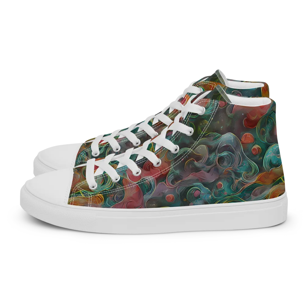 Molten Tidalwave on Women's High Top Canvas Shoes — Left