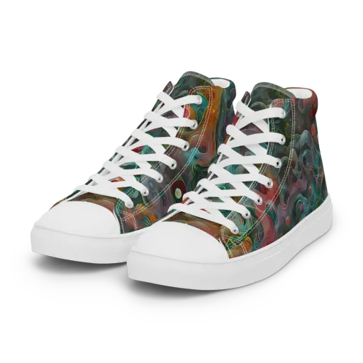 Molten Tidalwave on a Women's High Top Canvas Shoes