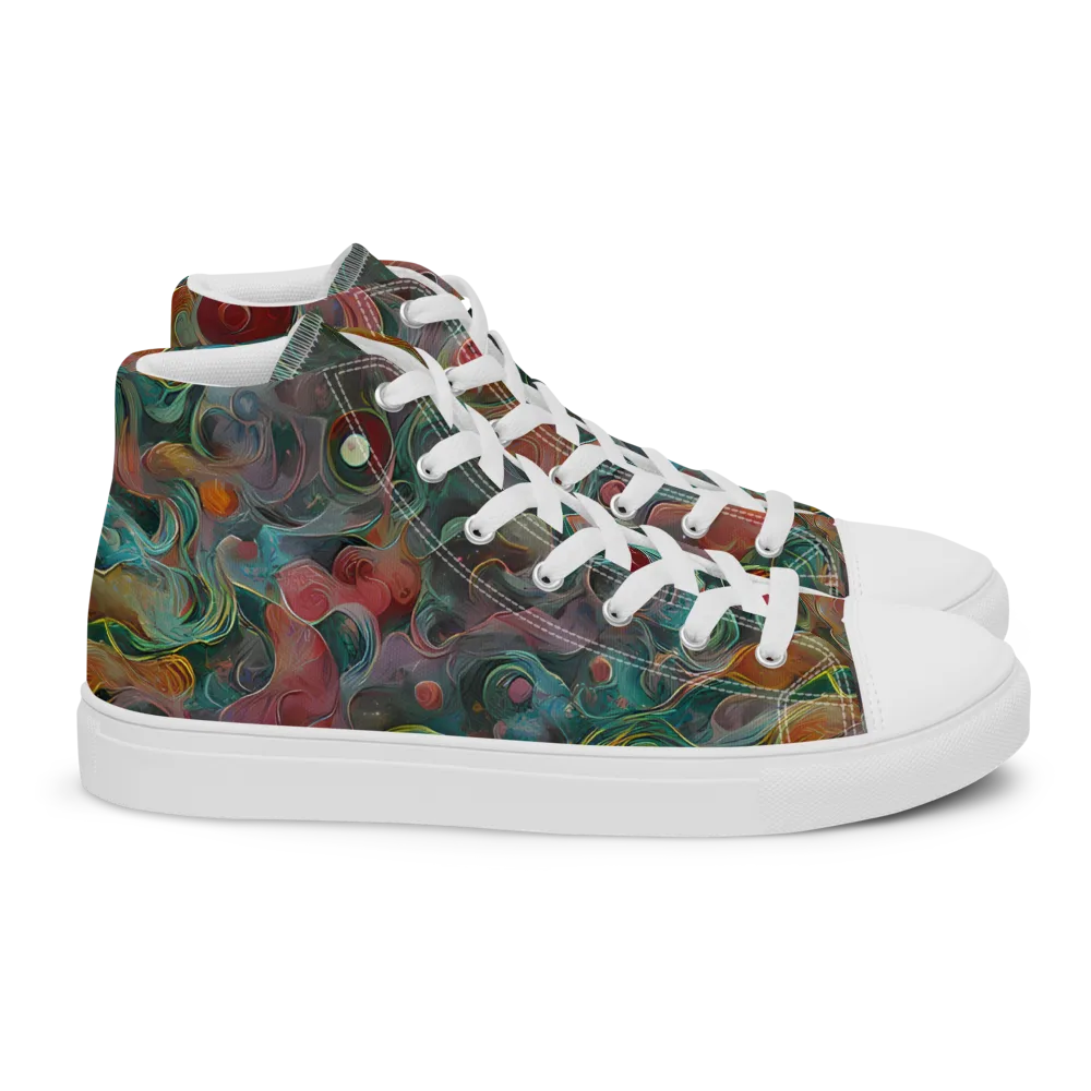 Molten Tidalwave on Women's High Top Canvas Shoes — Right
