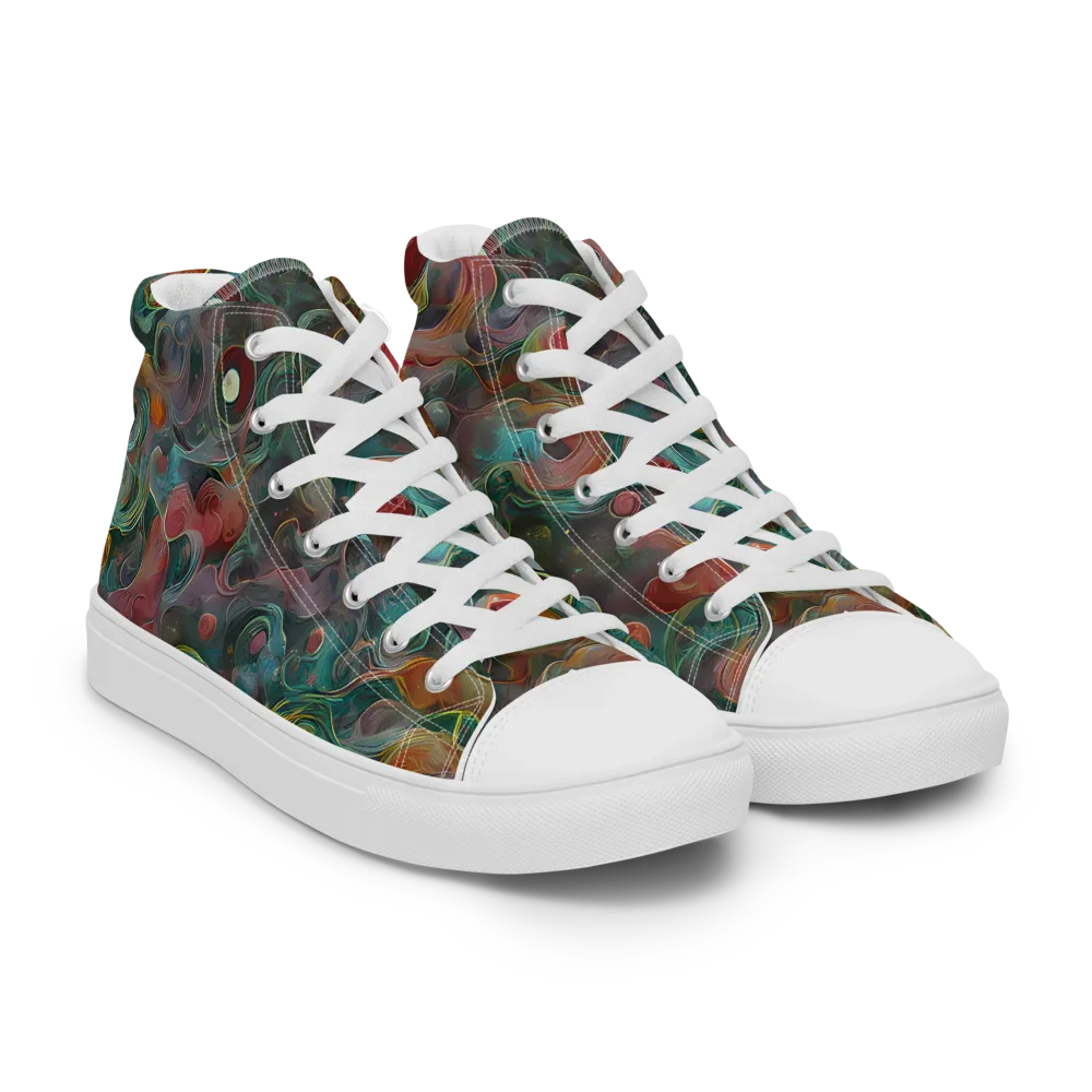 Molten Tidalwave on Women's High Top Canvas Shoes — Right Front