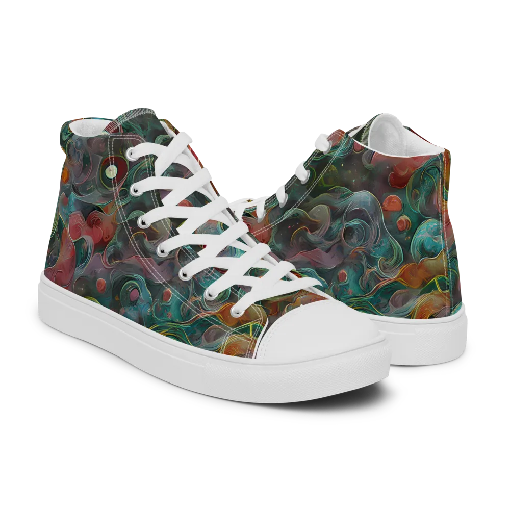 Molten Tidalwave on Women's High Top Canvas Shoes — Right