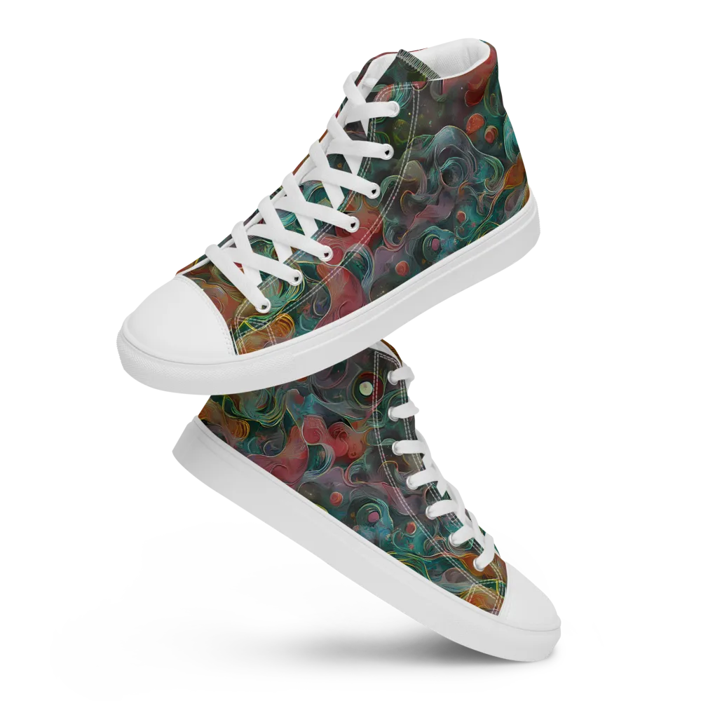 Molten Tidalwave on Women's High Top Canvas Shoes — Front
