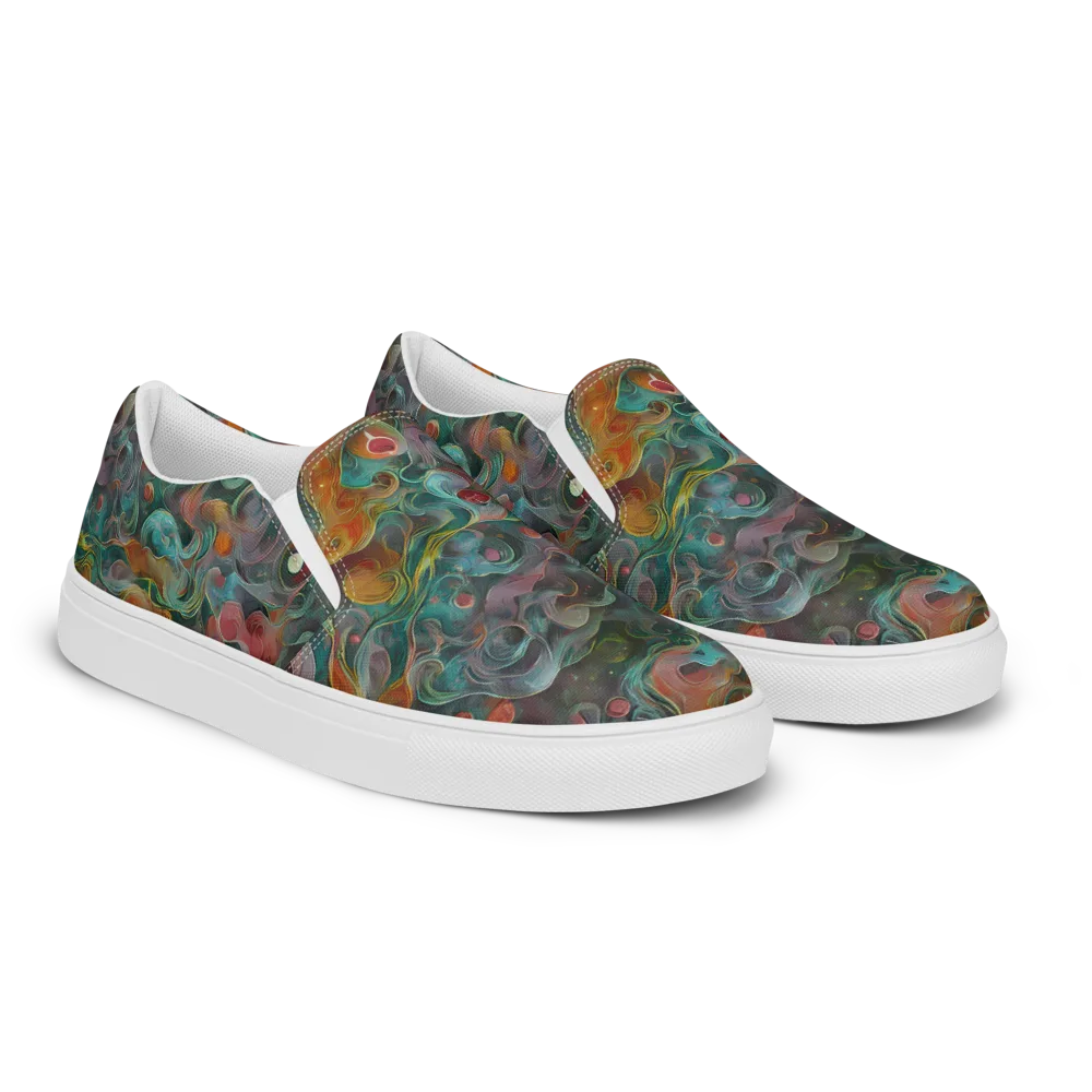 Molten Tidalwave on Men's Slip-On Canvas Shoes — Right Front