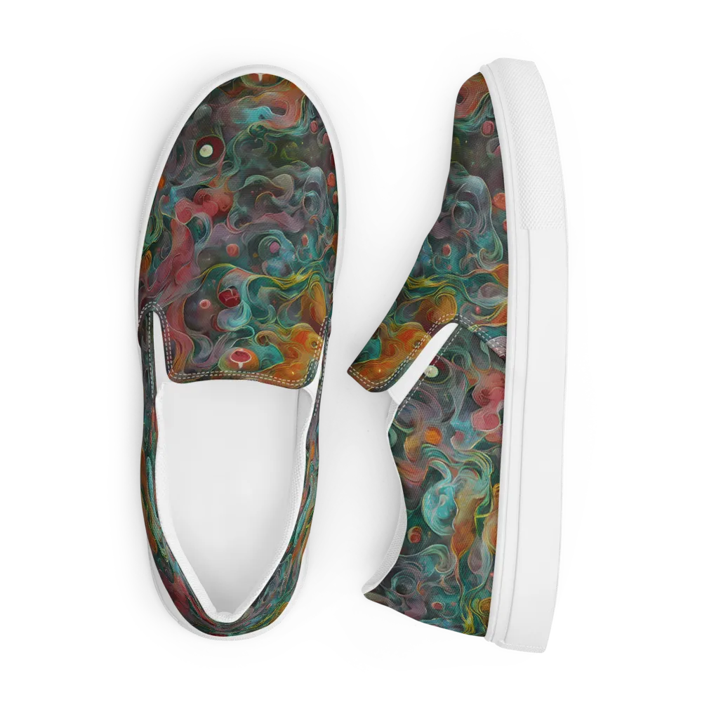 Molten Tidalwave on Men's Slip-On Canvas Shoes — Front