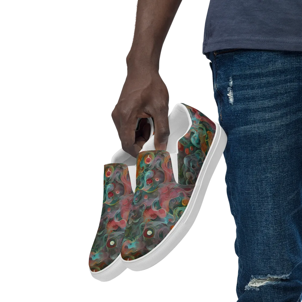 Molten Tidalwave on Men's Slip-On Canvas Shoes — Left Front