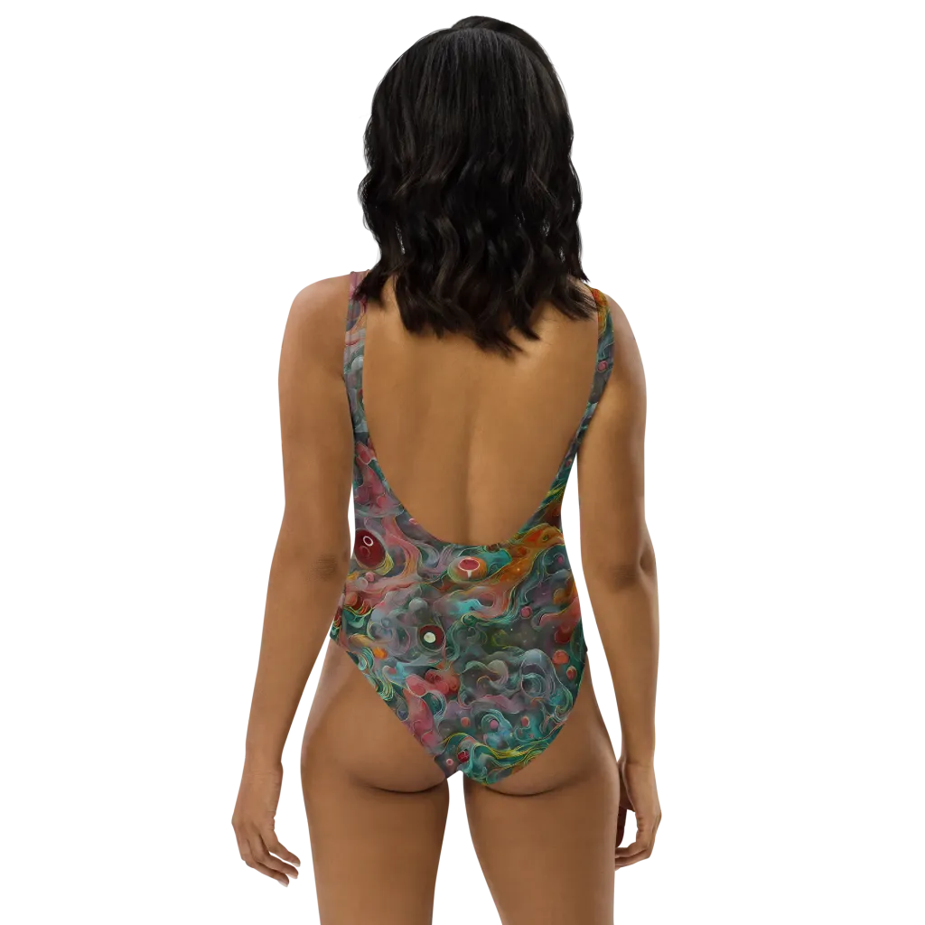 Molten Tidalwave on One-Piece Swimsuit — Back