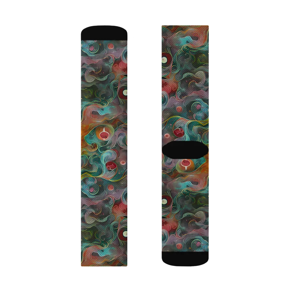 Molten Tidalwave on Socks — Left Sock