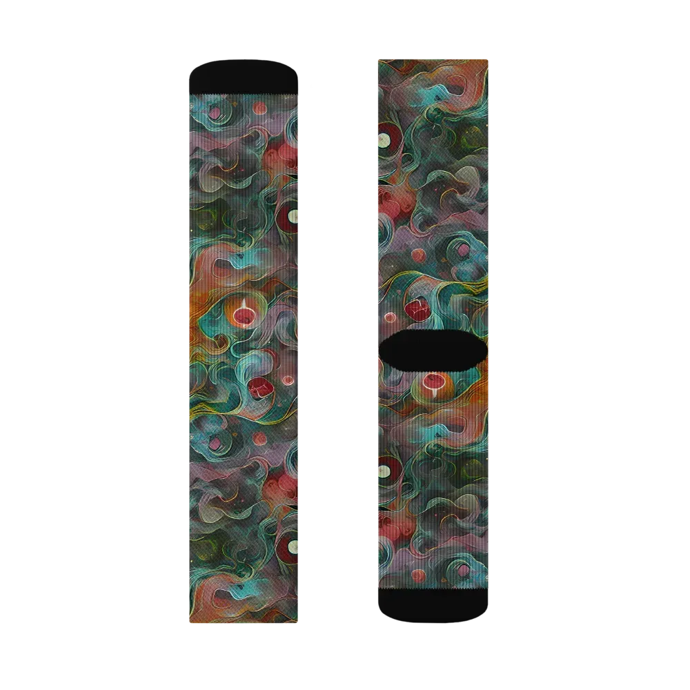 Molten Tidalwave on Socks — Right Sock