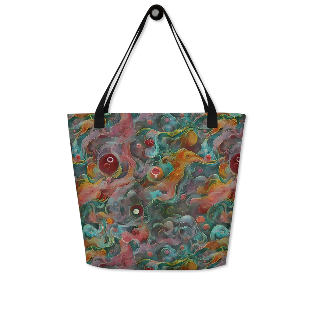 Molten Tidalwave on Large Tote Bag W/ Pocket — Front