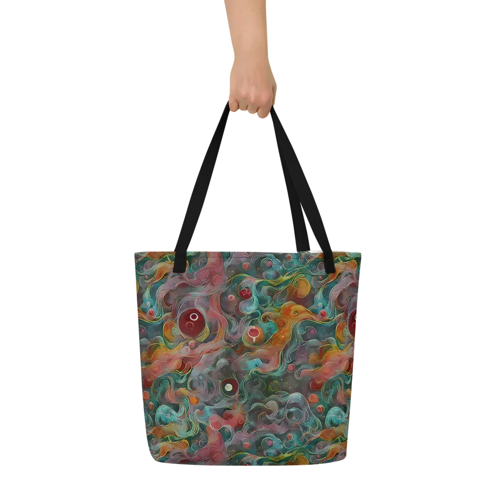 Molten Tidalwave on Large Tote Bag W/ Pocket — Front