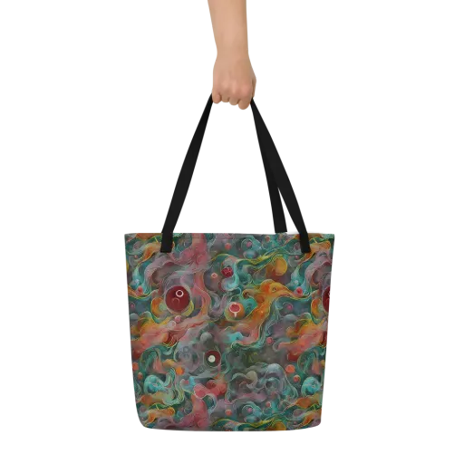 Molten Tidalwave on a Large Tote Bag W/ Pocket