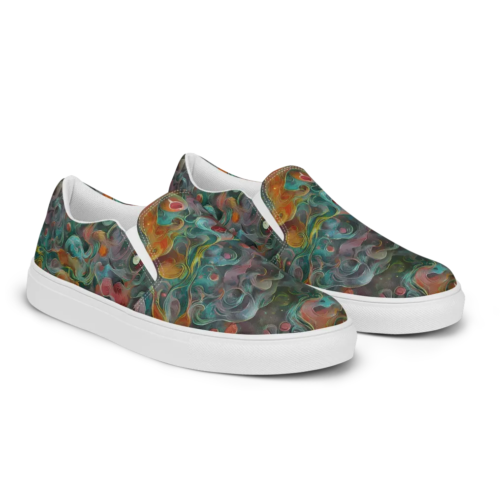 Molten Tidalwave on Women's Slip-On Canvas Shoes — Right Front